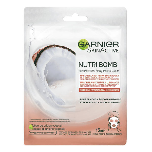 GARNIER SKIN ACTIVE MASCHERA NUTRI BOMB MILKY IN TESSUTO 28 G - Tre Pi Profumerie