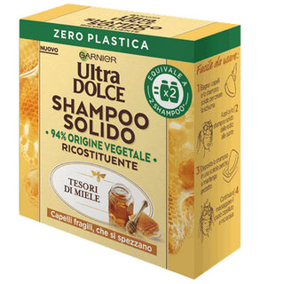 GARNIER ULTRA DOLCE SHAMPOO SOLIDO RICOS TESORI CAP FRAGILI 60G - Tre Pi Profumerie