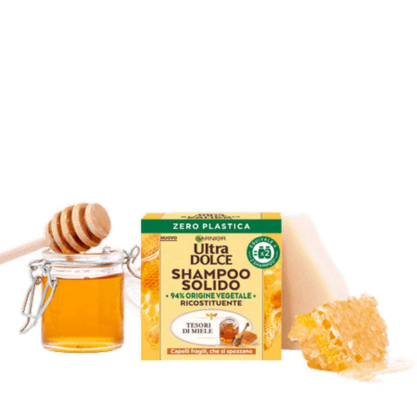 GARNIER ULTRA DOLCE SHAMPOO SOLIDO RICOS TESORI CAP FRAGILI 60G - Tre Pi Profumerie