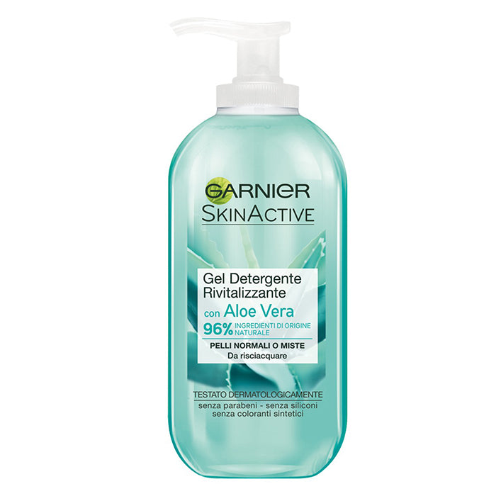 GARNIER SKIN ACTIVE GELDETERGENTE RIVITALIZZANTE ALOE 200 ML - Tre Pi Profumerie