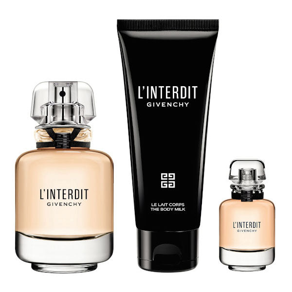 GIVENCHY L'INTERDIT COFANETTO EDP 50 ML + EDP 10 ML + BODY MILK - Tre Pi Profumerie