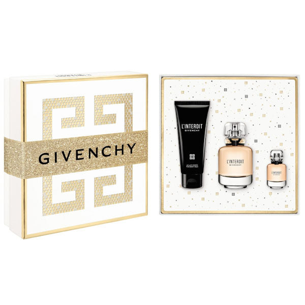GIVENCHY L'INTERDIT COFANETTO EDP 50 ML + EDP 10 ML + BODY MILK - Tre Pi Profumerie