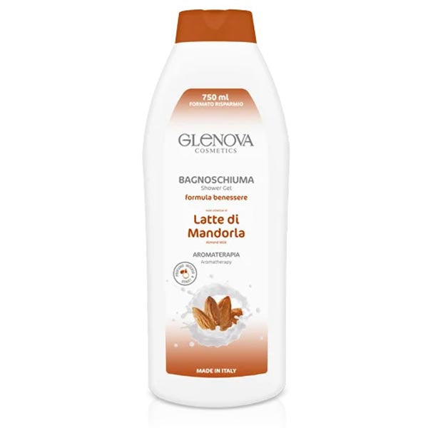 GLENOVA BAGNOSCHIUMA LATTE DI MANDORLA 750 ML - Tre Pi Profumerie