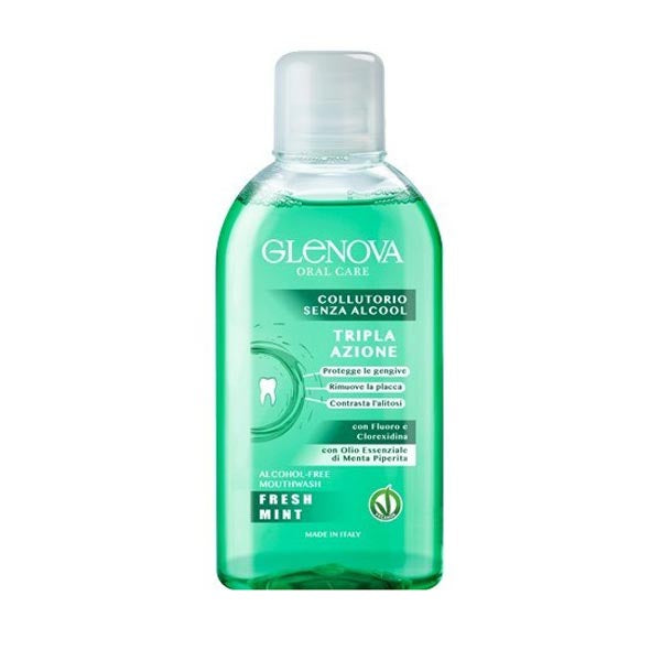 GLENOVA COLLUTORIO SENZA ALCOOL FRESH MINT 400 ML - Tre Pi Profumerie