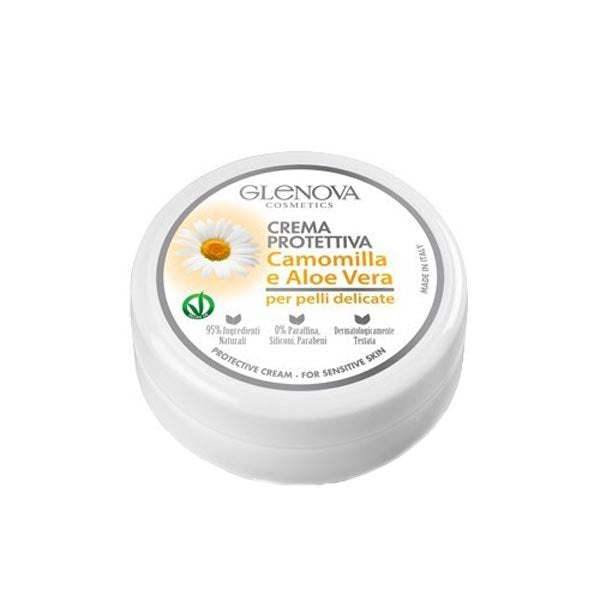 GLENOVA CREMA PROTETTIVA CAMOMILLA E ALOE VERA 120 ML - Tre Pi Profumerie