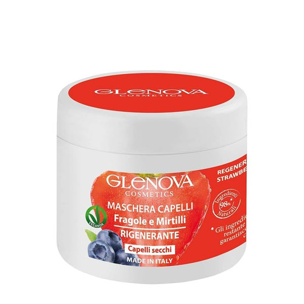 GLENOVA MASCHERA PER CAPELLI RIGENERANTE FRAGOLA E MIRTILLO 500 - Tre Pi Profumerie