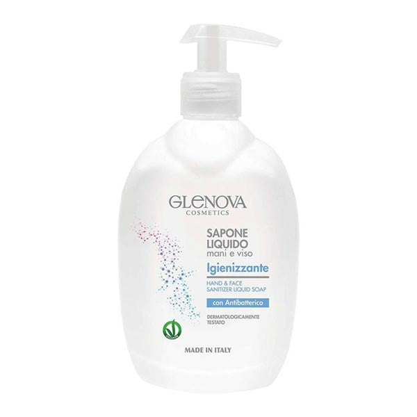GLENOVA SAPONE LIQUIDO MANI E VISO IGIENIZZANTE 500 ML - Tre Pi Profumerie