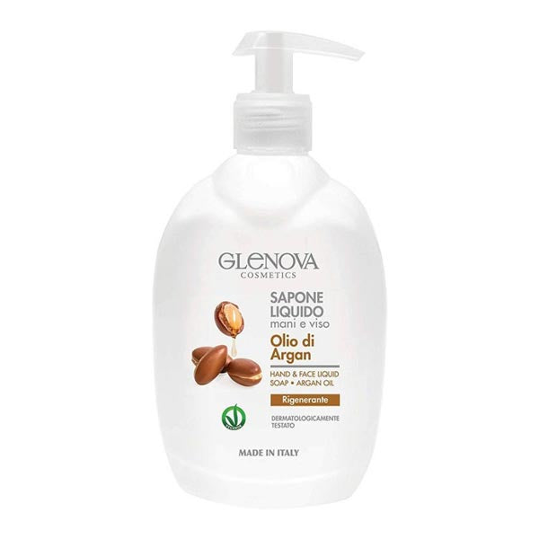 GLENOVA SAPONE LIQUIDO MANI E VISO OLIO DI ARGAN 500 ML - Tre Pi Profumerie