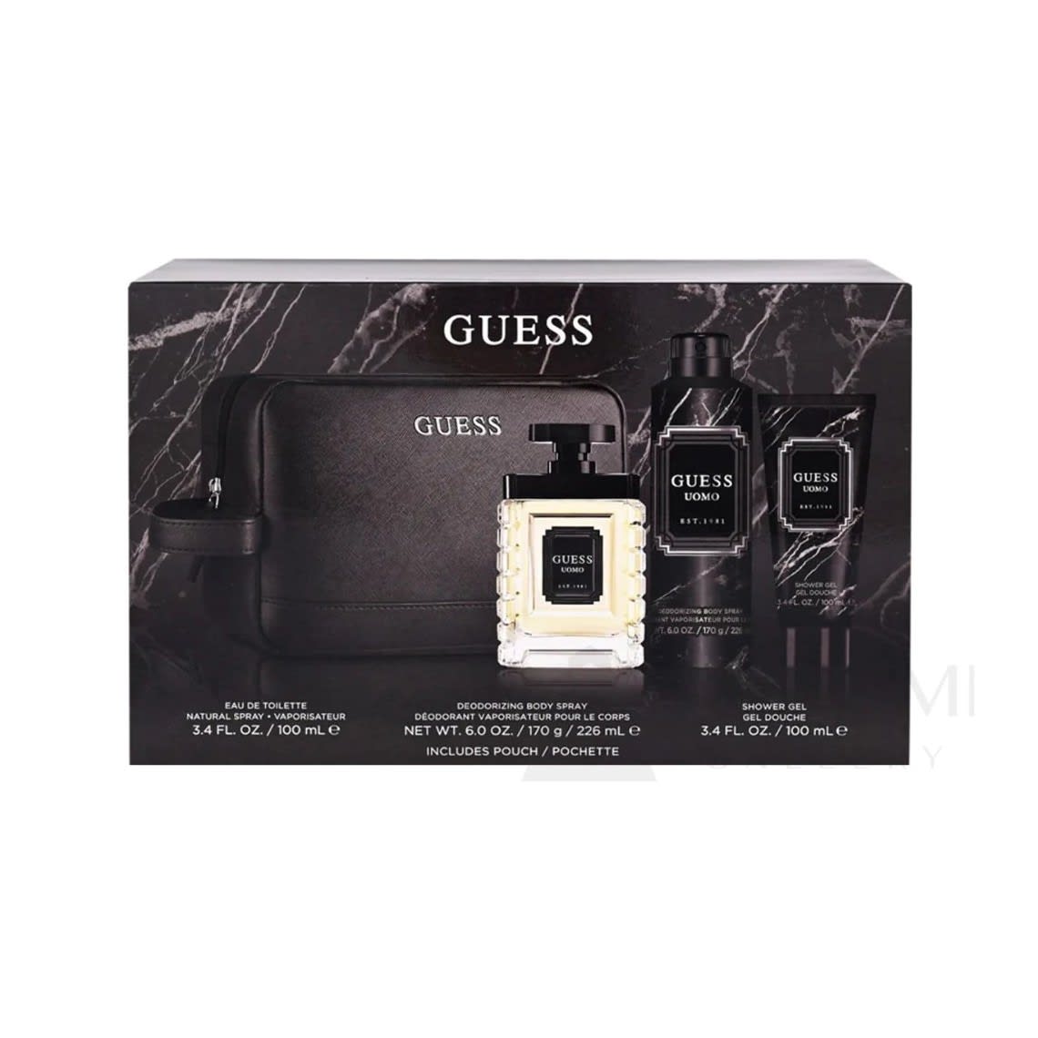 GUESS EST.1981 UOMO COFANETTO PROFUMO 100 ML + DEODORANTE + DOCCIA