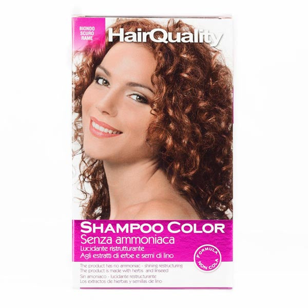 HAIR QUALITY SHAMPOO COLORORANTE CAPELLI BIONDO SCURO RAME - Tre Pi Profumerie
