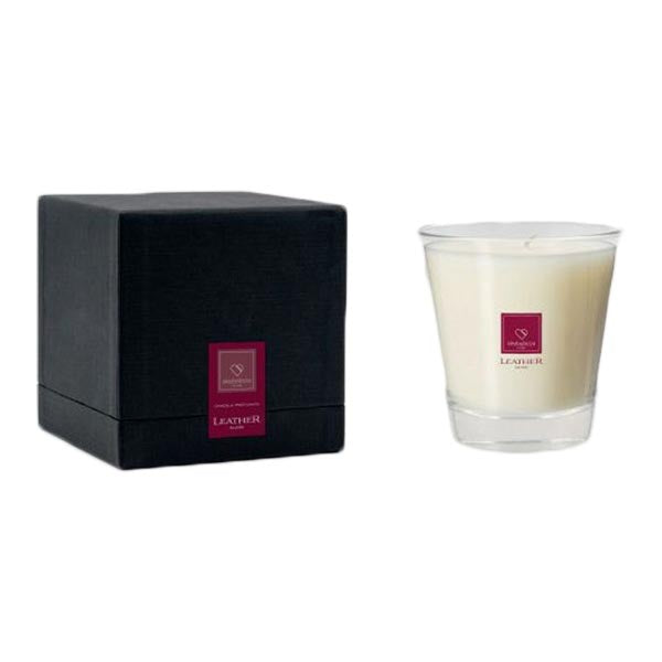 IDEA BELLEZZA HOME CANDELA PROFUMATA LEATHER MUSK - Tre Pi Profumerie
