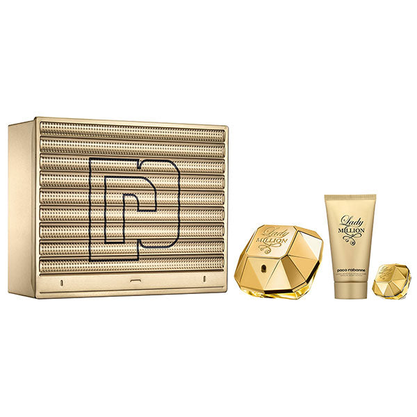 PACO RABANNE LADY MILLION COFANETTO EDP 50 + EDP 5 + BODY LOT 75 - Tre Pi Profumerie