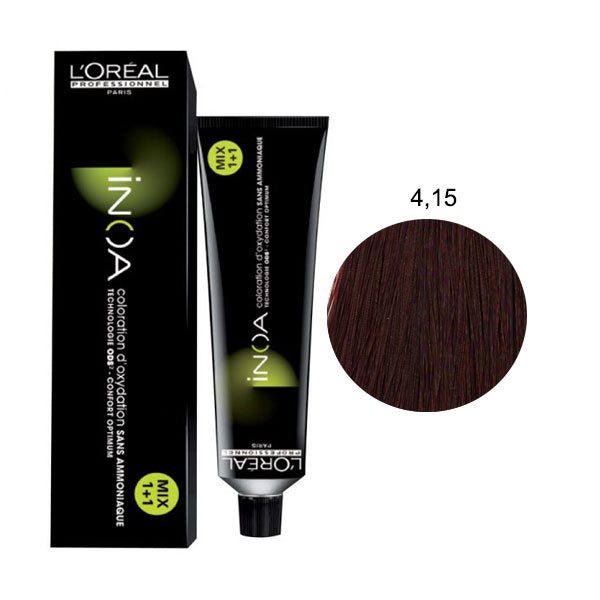 L'OREAL PROFESSIONNEL INOA CASTANO CENERE MOGANO 4,15 - Tre Pi Profumerie