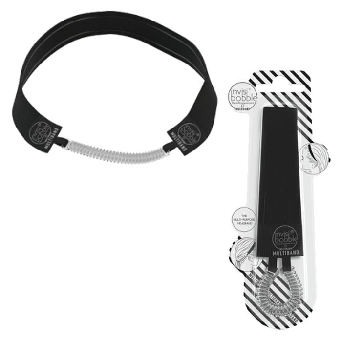 INVISI BOBBLE MULTIBAND2 IN 1 HEAD BAND HAIR RING BLACK - Tre Pi Profumerie