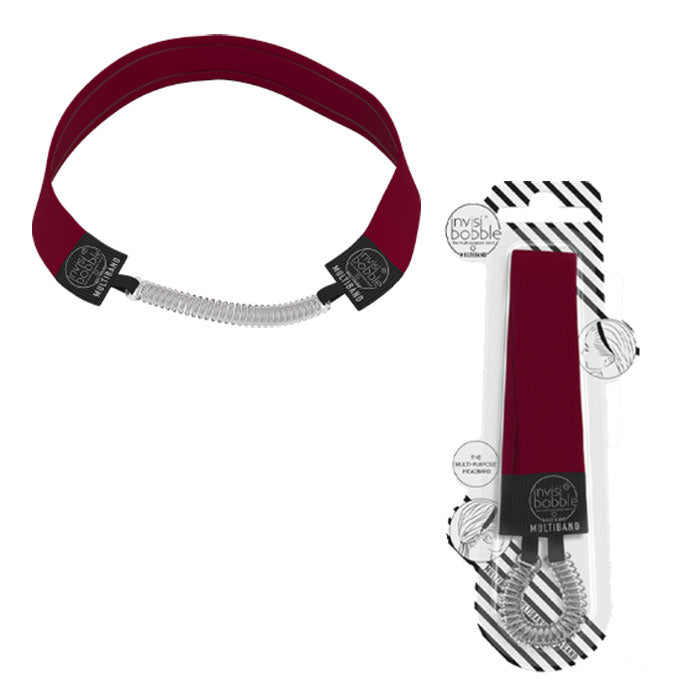 INVISI BOBBLE MULTIBAND2 IN 1 HEAD BAND HAIR RING RED - Tre Pi Profumerie