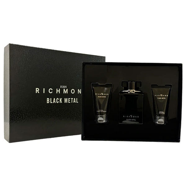 JOHN RICHMOND BLACK METAL COFANETTO EDP 100 ML + BODY LOTION - Tre Pi Profumerie