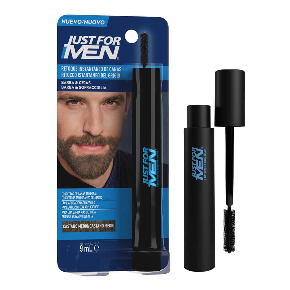 JUST FOR MEN MASCARA PER BARBA E SOPRACCIGLIA CASTANO MEDIO