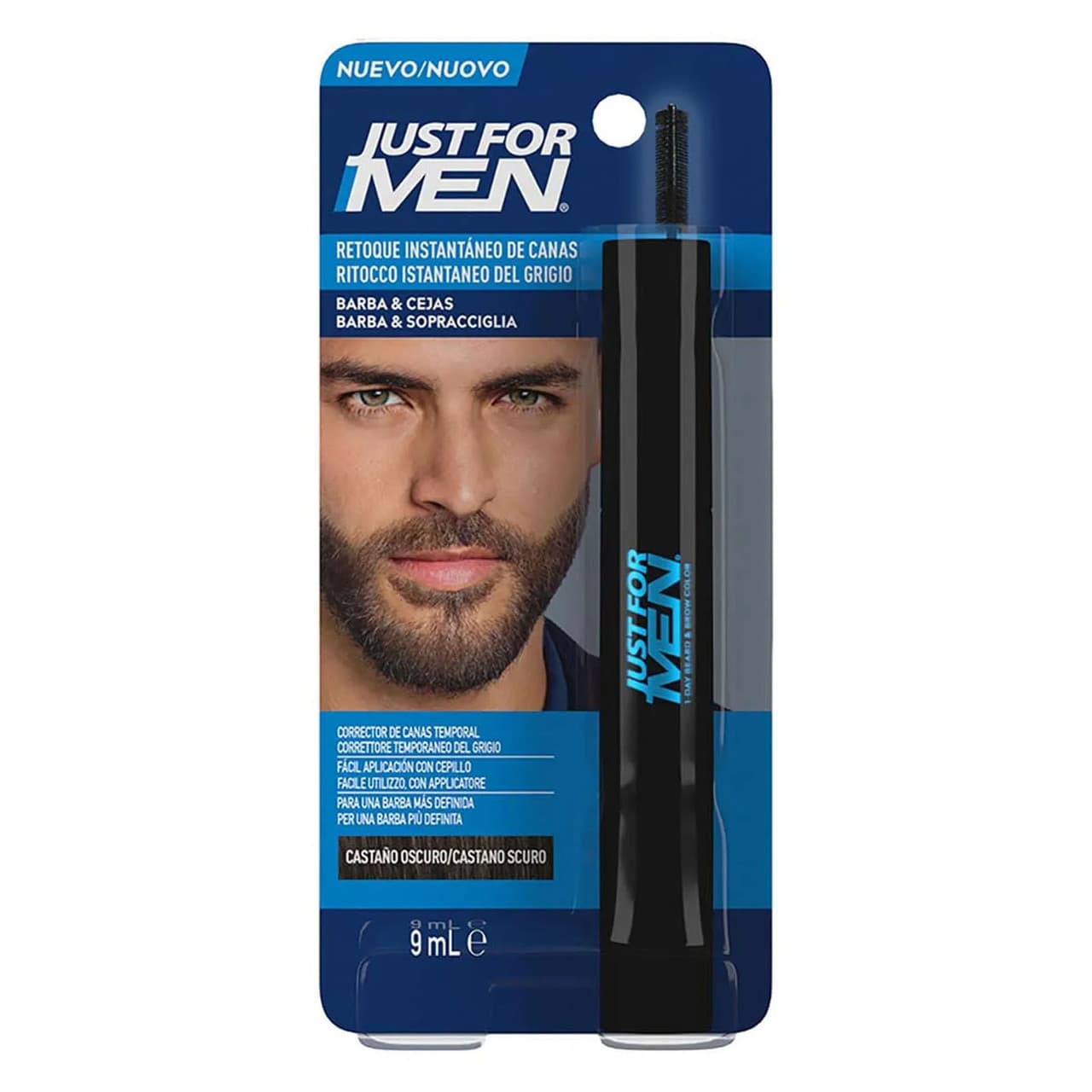 JUST FOR MEN MASCARA PER BARBA E SOPRACCIGLIA CASTANO SCURO