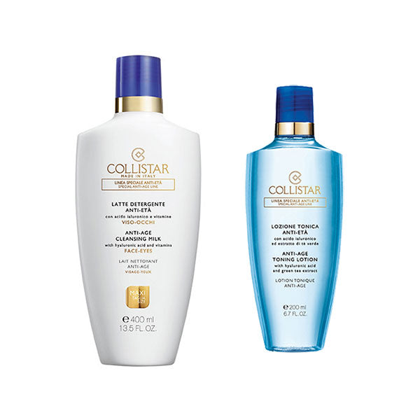 COLLISTAR LATTE DETERGENTE ANTI ETA 400 + LOZIONE TONICA 200 ML - Tre Pi Profumerie