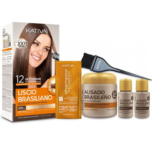 KATIVA KERATIN KIT LISCIO BRASILIANO 12 SETTIMANE 2 PEZZI - Tre Pi Profumerie