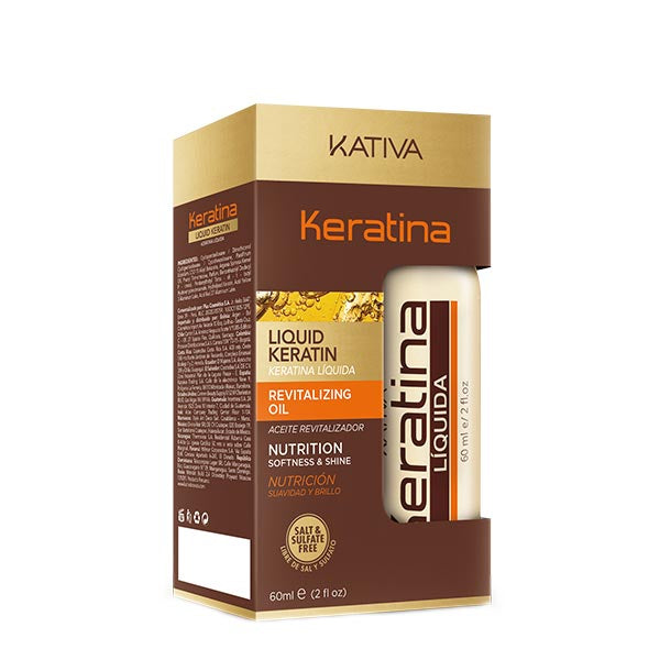 KATIVA KERATINA LIQUID KERATIN NUTRITION SOFTNESS E SHINE 60 ML - Tre Pi Profumerie
