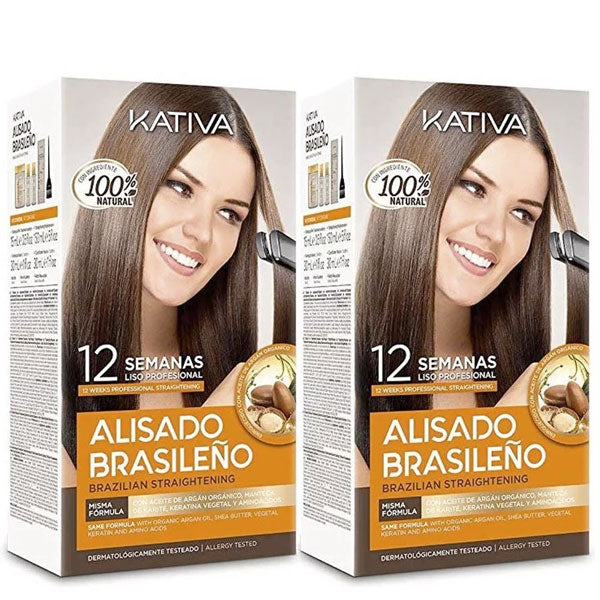KATIVA KERATIN KIT LISCIO BRASILIANO 12 SETTIMANE 2 PEZZI - Tre Pi Profumerie