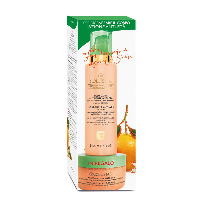COLLISTAR OLEO LATTE NUTRIENTE ANTI ETA + TALASSO SCRUB ANTI ETA - Tre Pi Profumerie