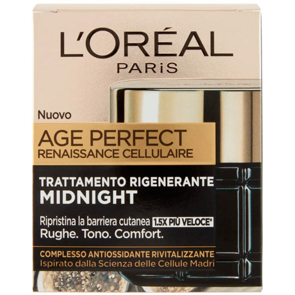 L'OREAL AGE PERFECT RENAISSANCE CELLULARAIRE NOTTE 50 ML - Tre Pi Profumerie