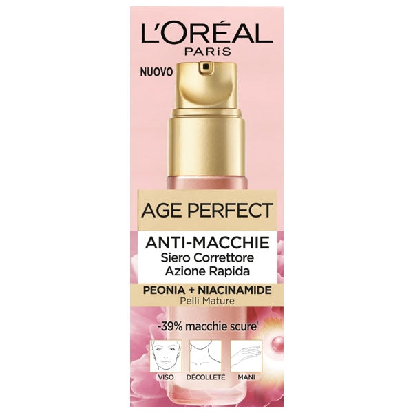 L'OREAL AGE PERFECT SIERO CORRETTORE ANTI-MACCHIE 30 ML - Tre Pi Profumerie