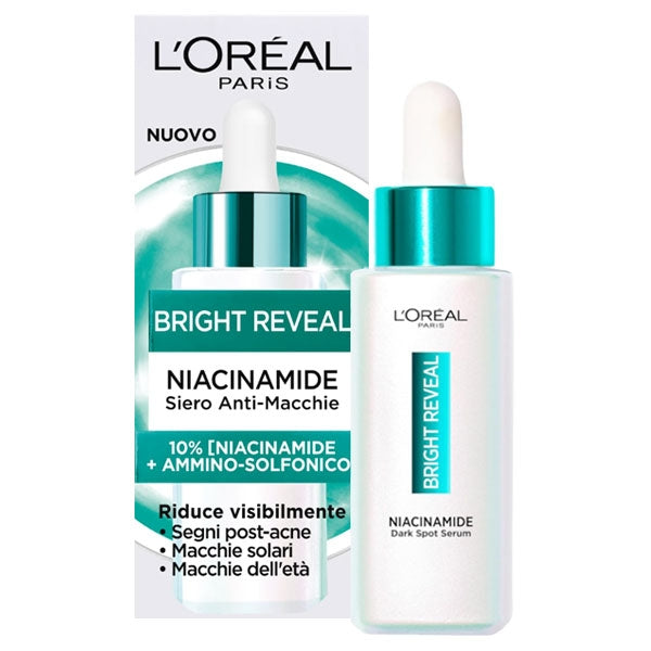 L'OREAL BRIGHT REVEAL NIACINAMIDE SIERO ANTI MACCHIE 30 ML - Tre Pi Profumerie