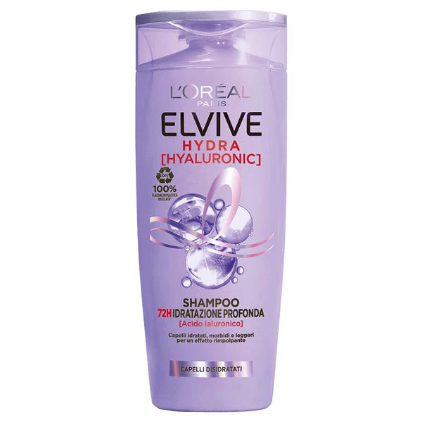 L'OREAL ELVIVE HYDRA HYALURONIC SHAMPOO 285 ML - Tre Pi Profumerie