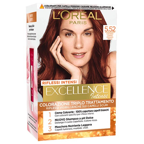 L'OREAL EXCELLENCE CASTANO CHIARO MOGANO PERLA 5.52 - Tre Pi Profumerie