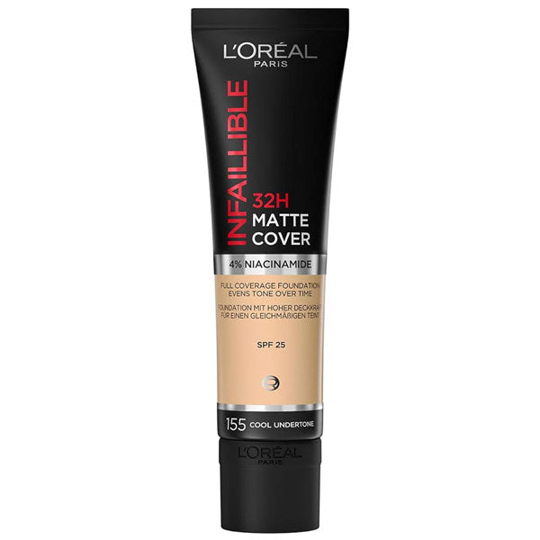 L'OREAL FONDOTINTA INFAILLIBLE 32H MATTE COVER NATUREL ROSE 155 - Tre Pi Profumerie
