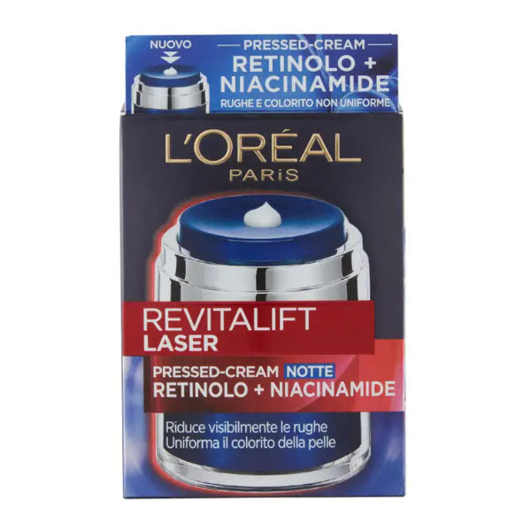 L'OREAL REVITALIFT LASER CREMA NOTTE RETINOLO+NIACINAMIDE 50 ML - Tre Pi Profumerie