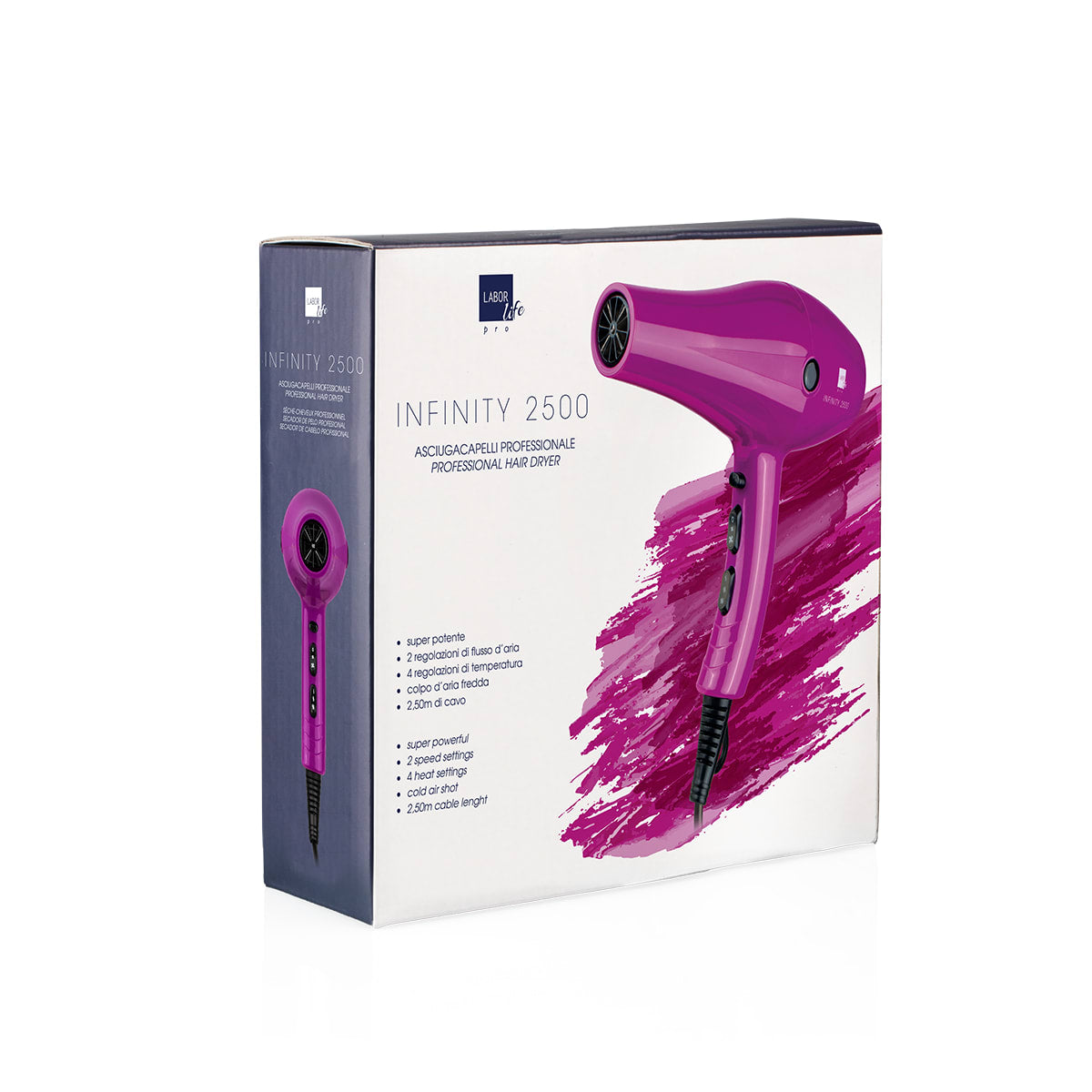 LABOR PRO ASCIUGACAPELLI PROFESSIONALE LIFE INFINITY 2000W FUCSIA
