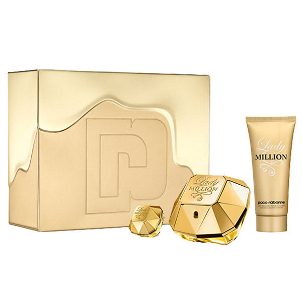 PACO RABANNE LADY MILLION COFANETTO EDP 50 + EDP 5 + B.LOTION 75 - Tre Pi Profumerie