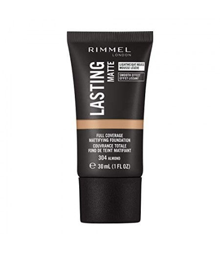 RIMMEL LASTING MATTE FONDOTINTA ALMOND 304 - Tre Pi Profumerie