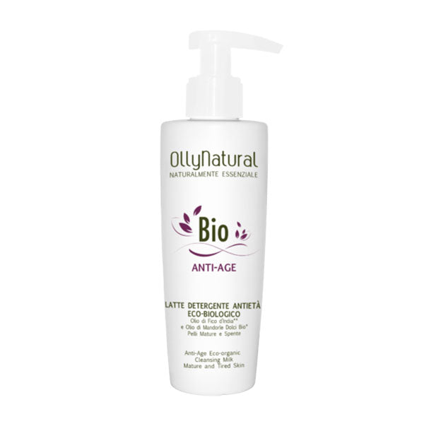 OLLYNATURAL BIO ANTI-AGE LATTE DETERGENTE ECO-BIOLOGICO 200 ML - Tre Pi Profumerie