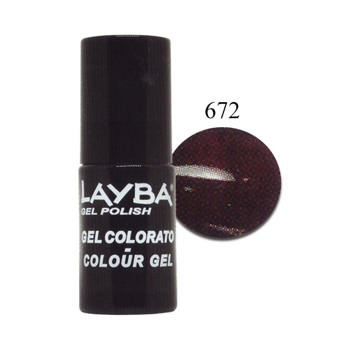 LAYLA LAYBA SMALTO SEMIPERMANENTE GEL POLISH ROUGE NOIR 672 - Tre Pi Profumerie