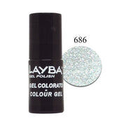 LAYLA LAYBA SMALTO SEMIPERMANENTE GEL POLISH SILVER GLITTER 686 - Tre Pi Profumerie