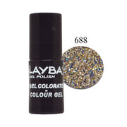 LAYLA LAYBA SMALTO SEMIPERMANENTE GEL POLISH BEIGE GLITTER 688 - Tre Pi Profumerie