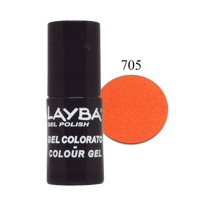 LAYLA LAYBA SMALTO SEMIPERMANENTE GEL POLISH CORAL FLUO 705 - Tre Pi Profumerie