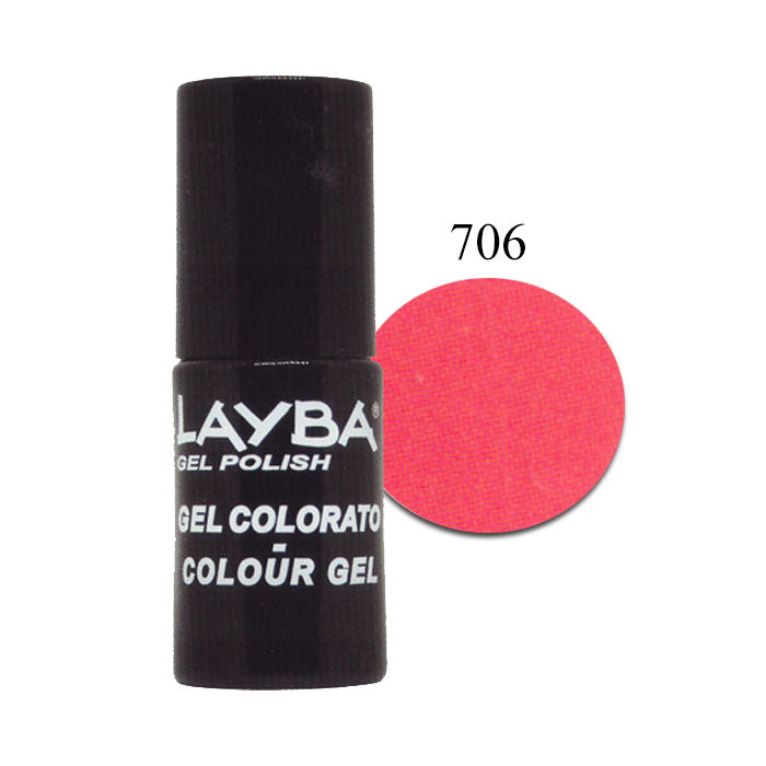 LAYLA LAYBA SMALTO SEMIPERMANENTE GEL POLISH DARK PINK FLUO 706 - Tre Pi Profumerie