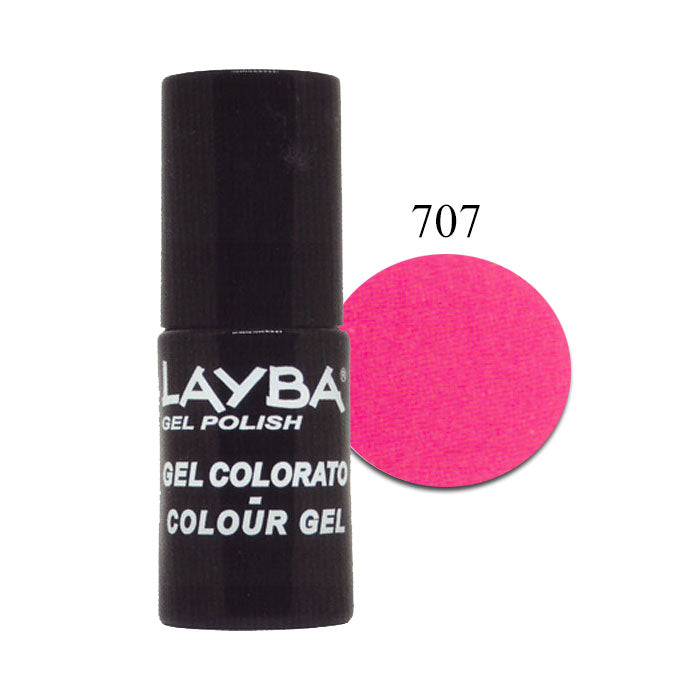 LAYLA LAYBA SMALTO SEMIPERMANENTE GEL POLISH PINK FLUO 707 - Tre Pi Profumerie