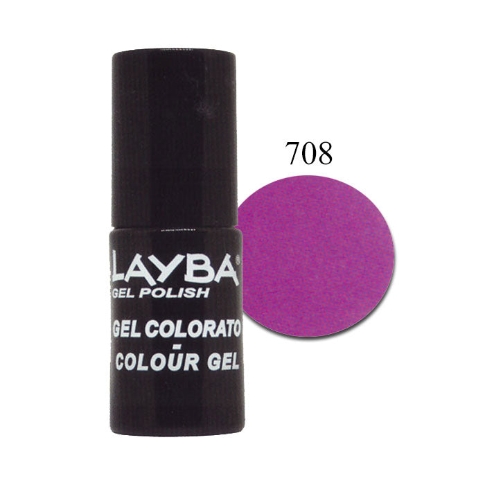 LAYLA LAYBA SMALTO SEMIPERMANENTE GEL POLISH VIOLET FLUO 708 - Tre Pi Profumerie