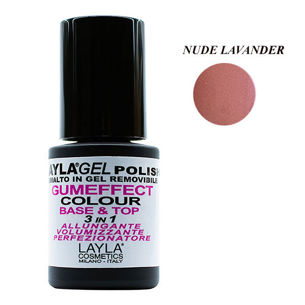 LAYLA SMALTO GEL POLISHGUMEFFECT 3 IN 1 NUDE LAVANDER 02 - Tre Pi Profumerie