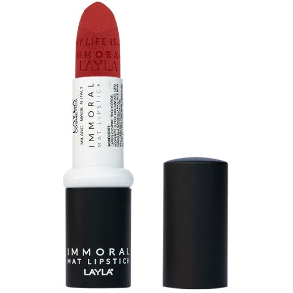 LAYLA IMMORAL MAT LIPSTICK ROSSETTO CARNAL RED M11 - Tre Pi Profumerie