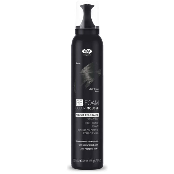 LISAP RE.FOAM MOUSSE COLORANTE CAPELLI BRUNO 200 ML - Tre Pi Profumerie