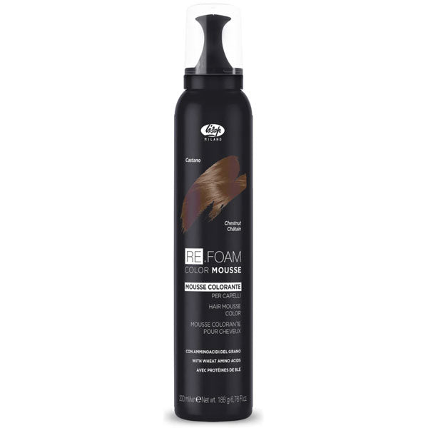 LISAP RE.FOAM MOUSSE COLORANTE CAPELLI CASTANO 200 ML - Tre Pi Profumerie