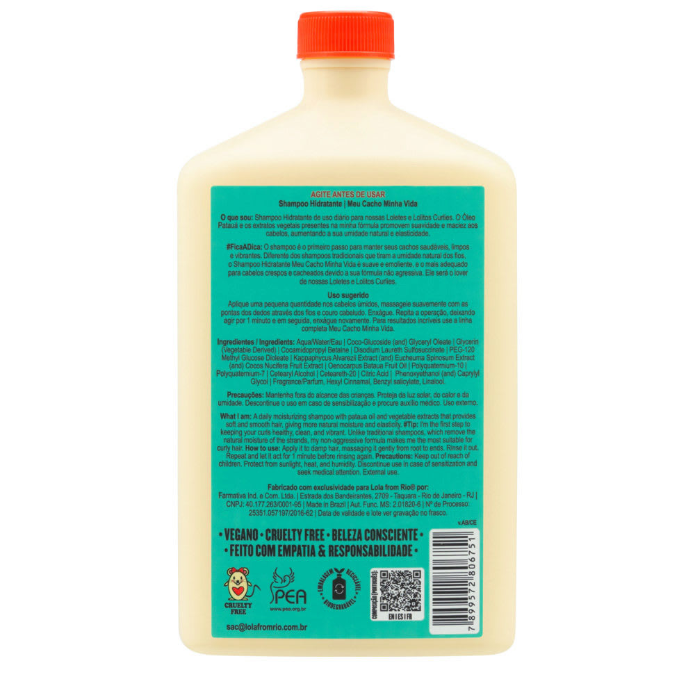 LOLA FROM RIO MINHA VIDA SHAMPOO IDRATANTE CAPELLI RICCI 500 ML